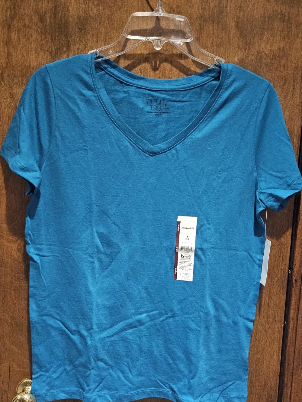 Time And Tru Women's Short Sleeve V-neckline T-shirt Short Sleeve Size Small 4-6